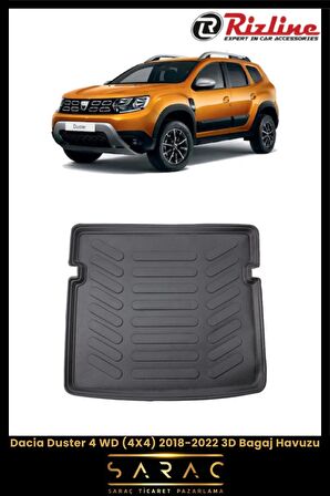 Rizline Dacia Duster 4 Wd (4x4) 2018-2022 3d Bagaj Havuzu