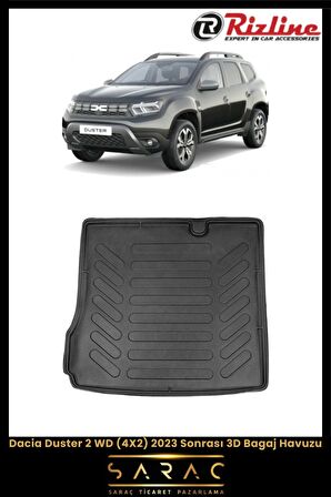 Rizline Dacia Duster 2 Wd (4X2) 2023 Sonrası 3d Bagaj Havuzu