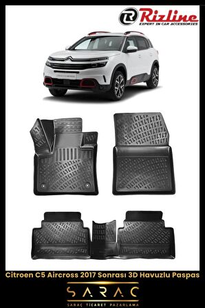Rizline Citroen C5 Aircross 2017 Sonrası 3D Havuzlu Paspas