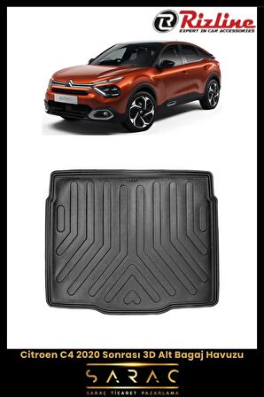 Rizline Citroen C4 2020 Sonrası 3D Alt Bagaj Havuzu