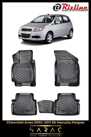 Rizline Chevrolet Aveo 2002-2011 3D Havuzlu Paspas