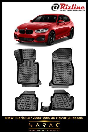 Rizline BMW 1 Serisi E87 2004-2010 3D Havuzlu Paspas