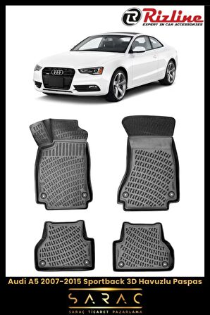 Rizline Audi A5 2007-2015 Sportback 3d Havuzlu Paspas