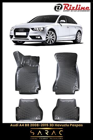 Rizline Audi A4 B8 2008-2015 3d Havuzlu Paspas