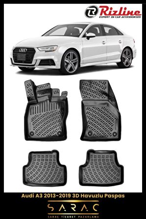 Rizline Audi A3 2013-2019 3d Havuzlu Paspas