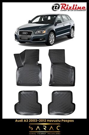 Rizline Audi A3 2003-2012 3d Havuzlu Paspas