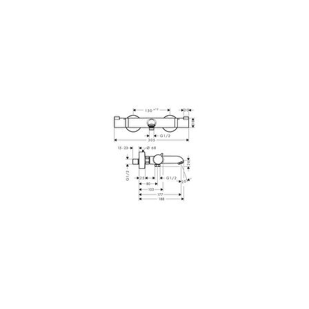 Hansgrohe Ecostat Termostatik Banyo Bataryası