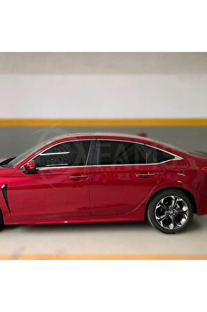 HondaCivic Uyumlu Fe 2021> Krom Cam Çıtası 8 Parça Paslanmaz Çelik