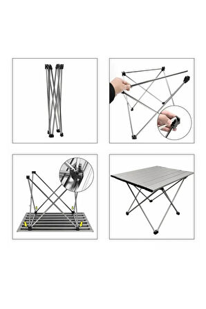 SUNUP Taşınabilir Katlanabilir 56 X 40x 41 Cm Kamp Masası