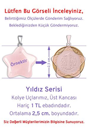 Gerçek Selenit Doğal Taşı Kalp Model Zincirli Kolye Ucu