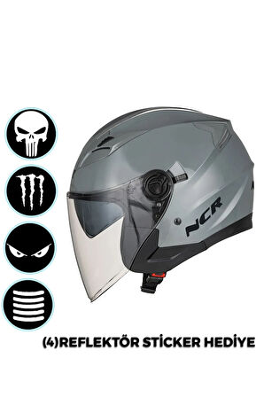 Jet Çenesiz Nardo Gri Kask (ECE BELGELİ)