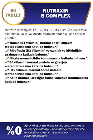 B Vitamin Complex - B Vitamini Takviyesi 60 Tablet