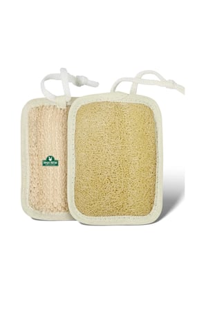 Doğal Kabak Lifli Kare Peeling Banyo Kesesi 13x16 Cm