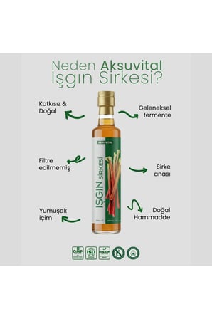 Aksuvital Işgın - Işkın Kökü Sirkesi Doğal Fermente 500 Ml