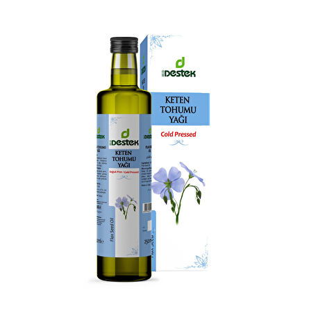 Destek Keten Tohumu Yağı 250 Ml Soğuk Sıkım