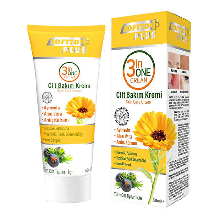 Softto Plus 3in1 Cilt Bakim Kremi 50 ml