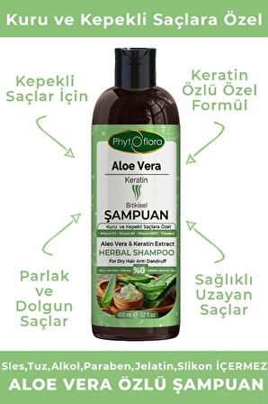 Aloe Vera ve Keratinli Bitkisel Şampuan