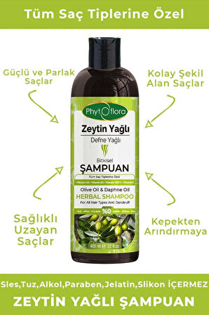 Zeytin Yağlı Defne Yağlı Bitkisel Şampuan