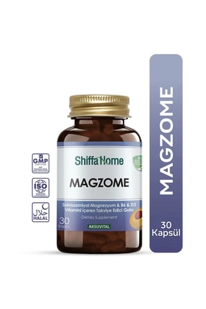 Shiffa Home Magzome Sukrozomiyal Magnezyum, B6 & D3 Vitamini 30 Kapsül