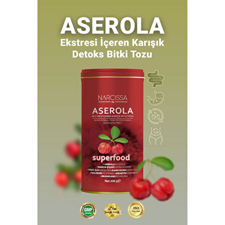 Narcissa Aserola Ekstresi içeren Karışık Bitki Tozu 200g