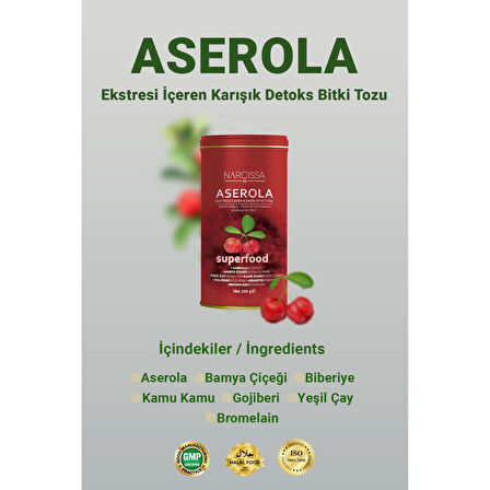 Narcissa Aserola Ekstresi içeren Karışık Bitki Tozu 200g