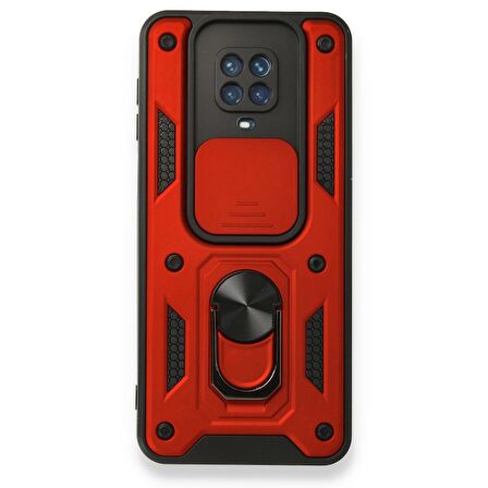 Smcase Xiaomi Redmi Note 9s Kılıf Kamera Korumalı Yüzüklü Tank Pars Silikon