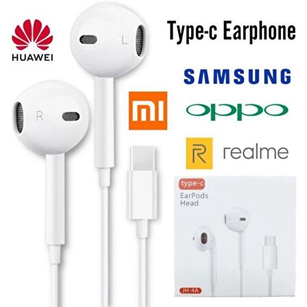 Samsung A73 Uyumlu Kulaklık Stereo Type-c Girişli