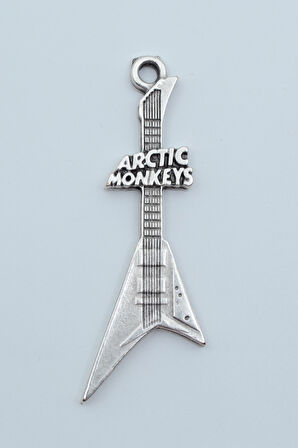 Arctic Monkeys Elektro Gitar Gümüş Kaplama Kolye Ucu