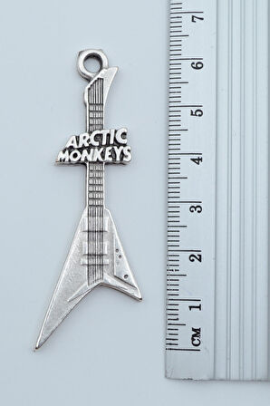 Arctic Monkeys Elektro Gitar Gümüş Kaplama Kolye Ucu