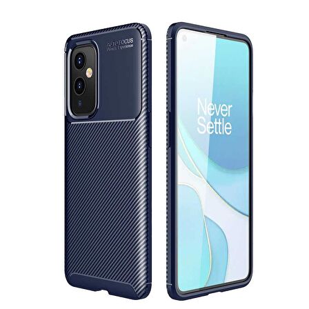 Smcase OnePlus 9 Kılıf Karbon Dokulu Negro Silikon