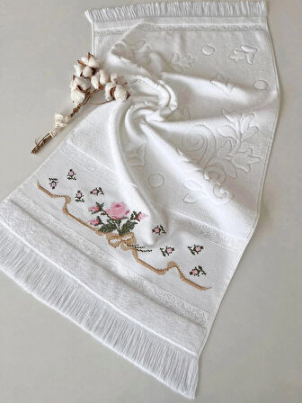 MYSOFT 50X90 RENKLİ NAKIŞLI HAVLU - FİYONK