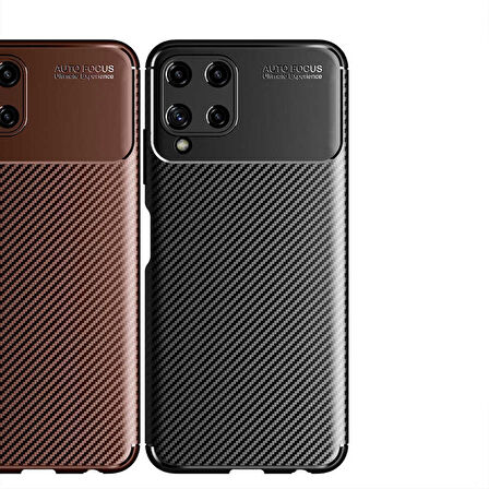 Smcase Samsung Galaxy A22 4G Kılıf Karbon Dokulu Silikon 