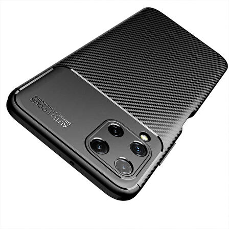 Smcase Samsung Galaxy A22 4G Kılıf Karbon Dokulu Silikon 