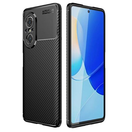 Gpack Huawei Nova 9 SE Kılıf Negro Karbon Kamera Korumalı SilikonNano Glass