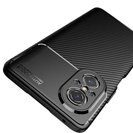 Gpack Huawei Nova 9 SE Kılıf Negro Karbon Kamera Korumalı SilikonNano Glass