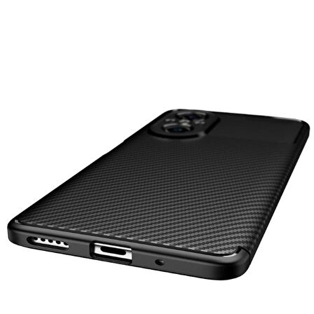 Gpack Huawei Nova 9 SE Kılıf Negro Karbon Kamera Korumalı SilikonNano Glass