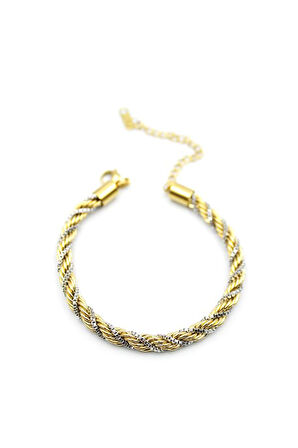 Burgu Zincir Bileklik - Altın