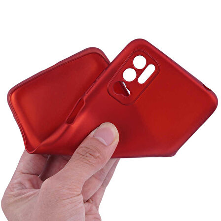 Smcase Xiaomi Redmi Note 10 5G Kılıf Kamera Korumalı Mat Silikon  Nano Ekran Koruyucu