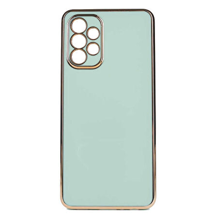 Gpack Samsung Galaxy A53 Kılıf Bark Parlak Silikon Renkli Kenarları Rose