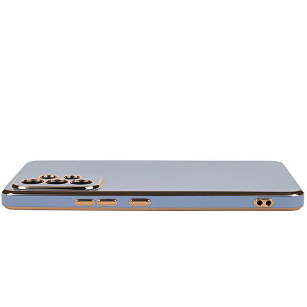 Gpack Samsung Galaxy A53 Kılıf Bark Parlak Silikon Renkli Kenarları Rose