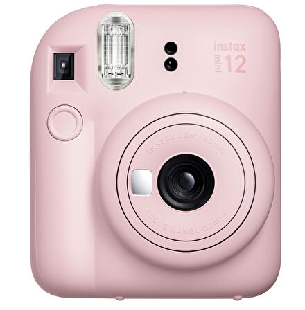 Fujifilm Instax Mini 12 Pembe Fotoğraf Makinesi 10'lu Film Şeffaf Kılıf ve Divoom LoveLock Mini Ses 