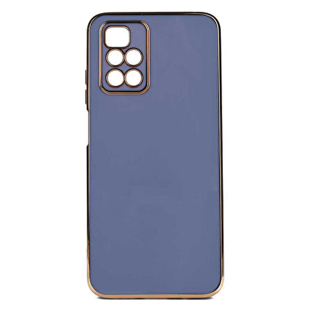 Gpack Xiaomi Redmi 10 2022 Kılıf Bark Parlak Silikon Renkli Kenarları Rose