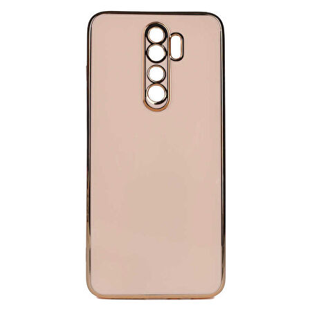 Gpack Xiaomi Redmi Note 8 Pro Kılıf Bark Parlak Silikon Renkli Kenarları Rose