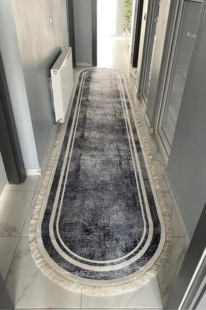 Yolluk Halı – Kaymaz Tabanlı, Yıkanabilir, Yumuşak Dokulu, Şık ve Dayanıklı Tasarım (oval m