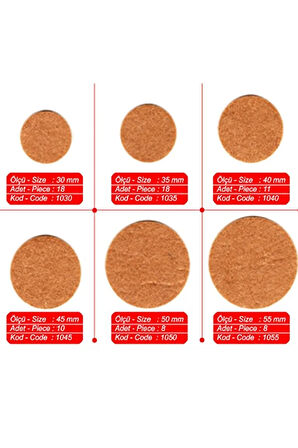 Yapışkan Yuvarlak Keçe