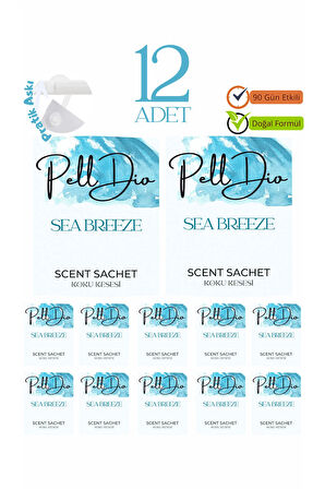 12'li Okyanus Esintisi Ayakkabılık Dolap Ve Çekmece Parfümlü Kese Kokusu Oda Koku Kesesi