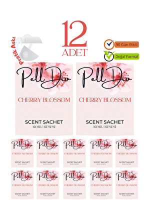 12'li Kiraz Çiçeği Ayakkabılık Dolap Ve Çekmece Parfümlü Kese Kokusu Oda Koku Kesesi