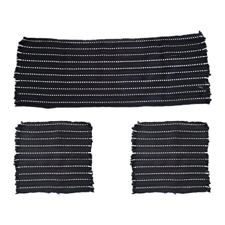 Terletmez 3'lü Minder Set Serme Kilim Serme Oto Minderi