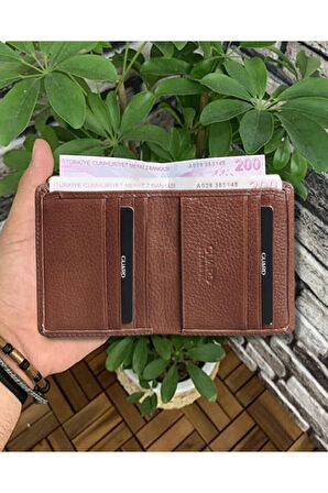 Derije Hakiki Deri Taba Minimal Spor Erkek Cüzdanı (T1710)