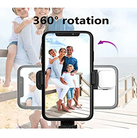  LIVE-K8 Tripod / Selfie Çubuğu 130 cm IŞIKSIZ Bluetooth Kumandalı 360° Döndürülebilir Başlık